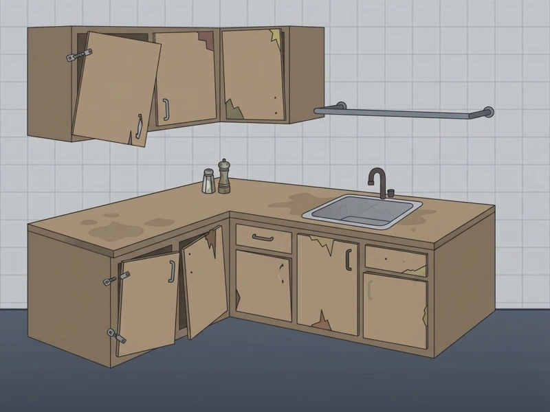 Exemple de cuisine vétuste avant rénovation